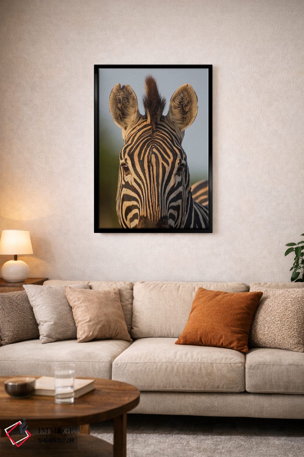 تابلو دکوراتیو الگوی صورت گورخر آفریقای جنوبی اثر موگنس تروله - D3B