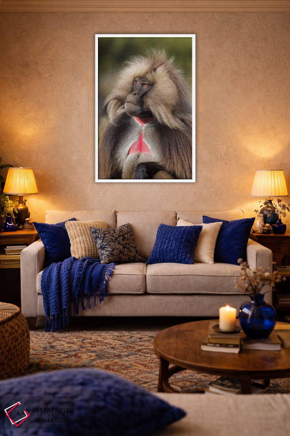 تابلو دکوراتیو گلادا نر سرگروه با قلب خونی اثر موگنس تروله - D2W