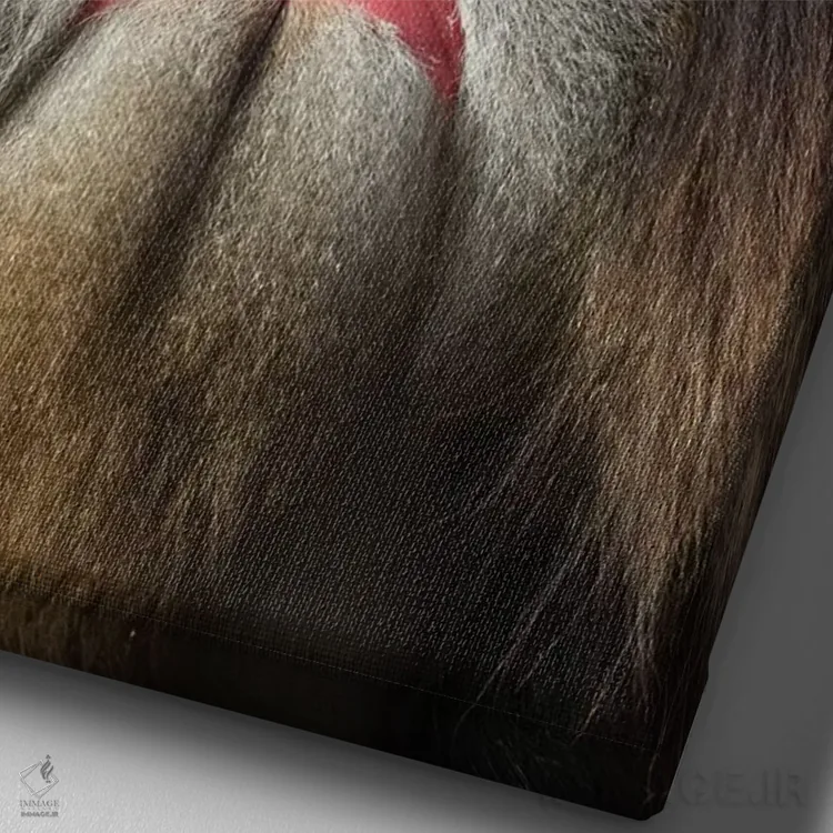 تابلو دکوراتیو گلادای تهدیدکننده صورتی اتیوپی اثر موگنس تروله - نمای نزدیک بافت بوم