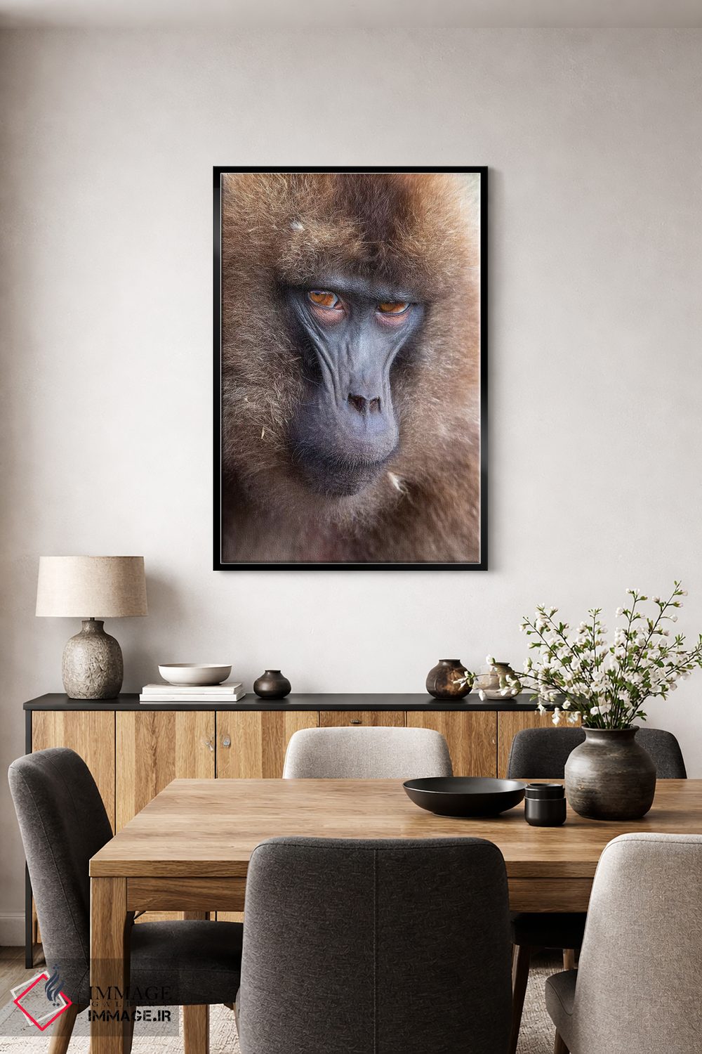 تابلو دکوراتیو اخم گلادای ماده اتیوپی اثر موگنس تروله - D5B