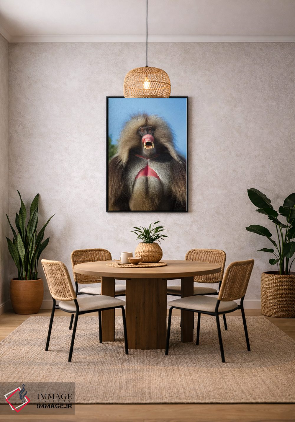 تابلو دکوراتیو گلادای تهدیدکننده صورتی اتیوپی اثر موگنس تروله - D3B