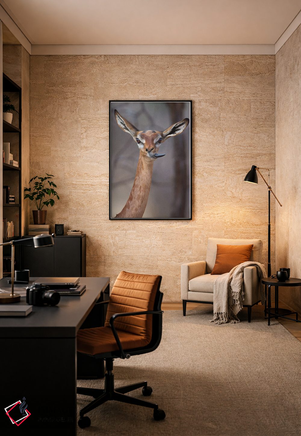 تابلو دکوراتیو جرنوک زبان باز اثر موگنس تروله - D6B