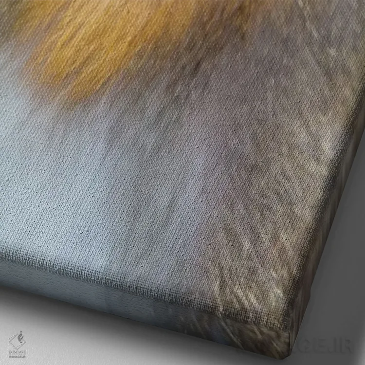 تابلو دکوراتیو مندرل جوان اثر موگنس تروله - نمای نزدیک بافت بوم