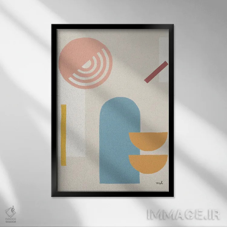 تابلو مینیمال آرامش خوش فرم ۱ اثر موایرا هرشی - نمای قابدار مشکی