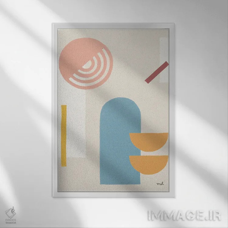 تابلو مینیمال آرامش خوش فرم ۱ اثر موایرا هرشی - نمای قابدار سفید