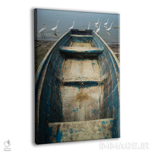 تابلو دکوراتیو قایق آبی اثر موایسس لوی - نمای پرسپکتیو محصول