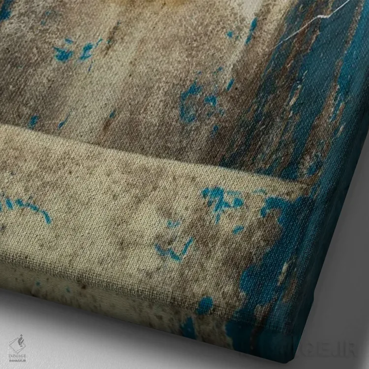 تابلو دکوراتیو قایق آبی اثر موایسس لوی - نمای نزدیک بافت بوم