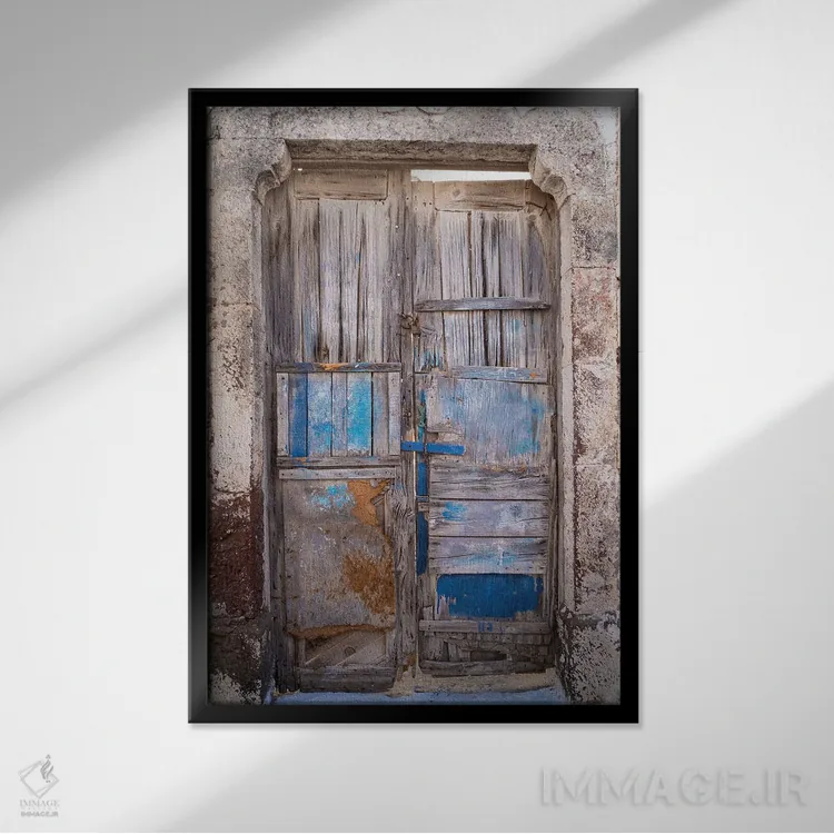 تابلو دکوراتیو در آبی اثر موایسس لوی - نمای قابدار مشکی