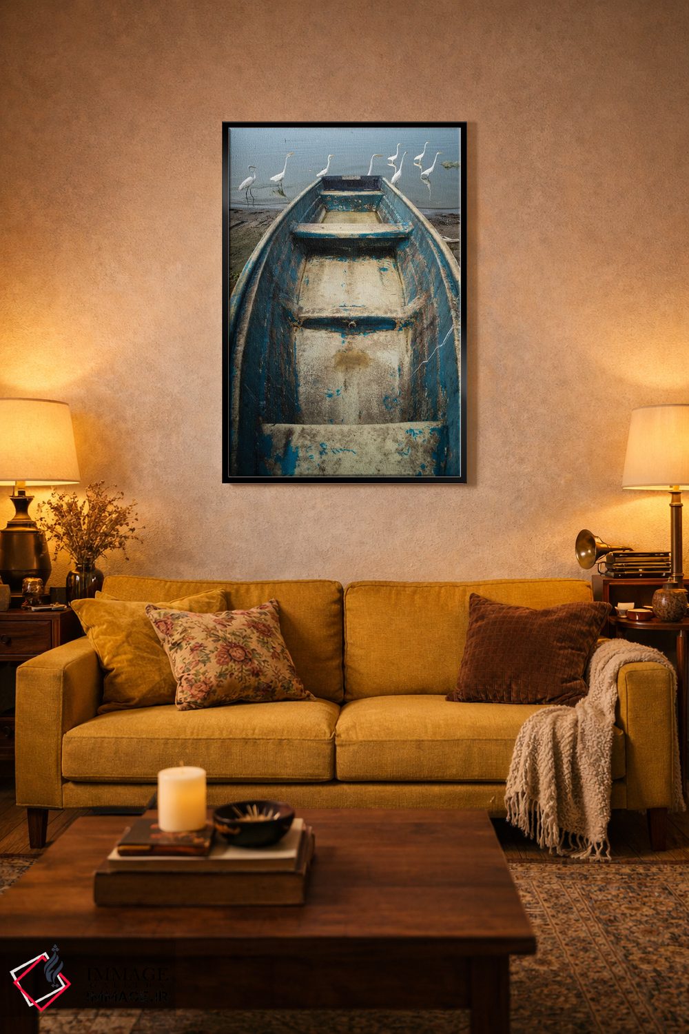 تابلو دکوراتیو قایق آبی اثر موایسس لوی - D4B