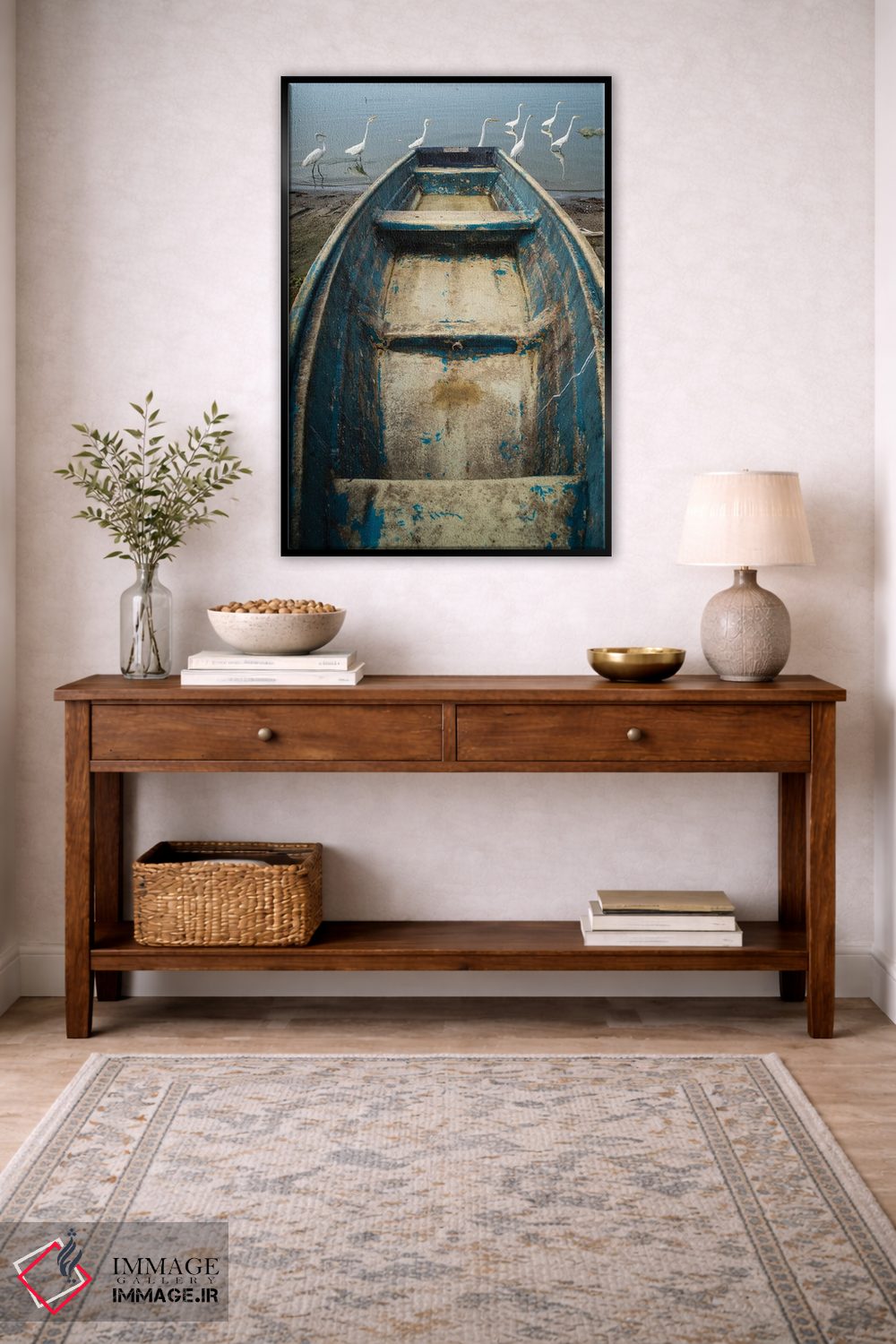تابلو دکوراتیو قایق آبی اثر موایسس لوی - D3B