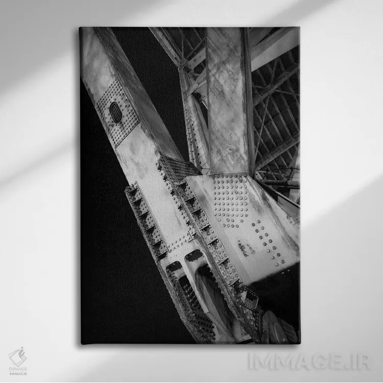 تابلو دکوراتیو شهر صنعتی شماره ۲ اثر موایسس لوی - نمای روبهرو روی دیوار