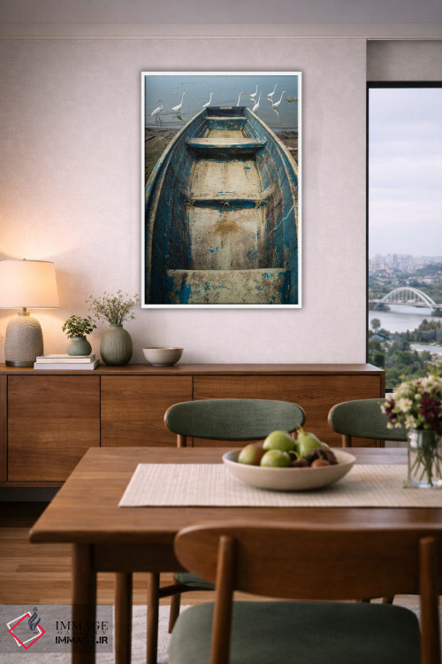 تابلو دکوراتیو قایق آبی اثر موایسس لوی - D5W