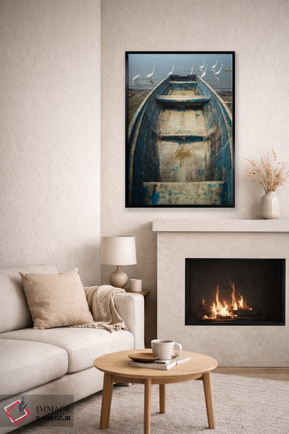 تابلو دکوراتیو قایق آبی اثر موایسس لوی - D6B
