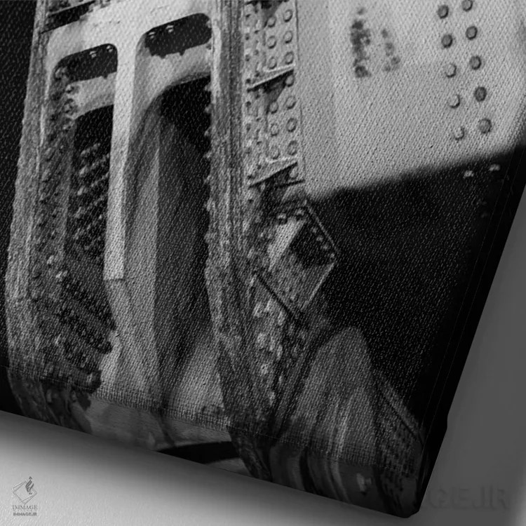 تابلو دکوراتیو شهر صنعتی شماره ۲ اثر موایسس لوی - نمای نزدیک بافت بوم