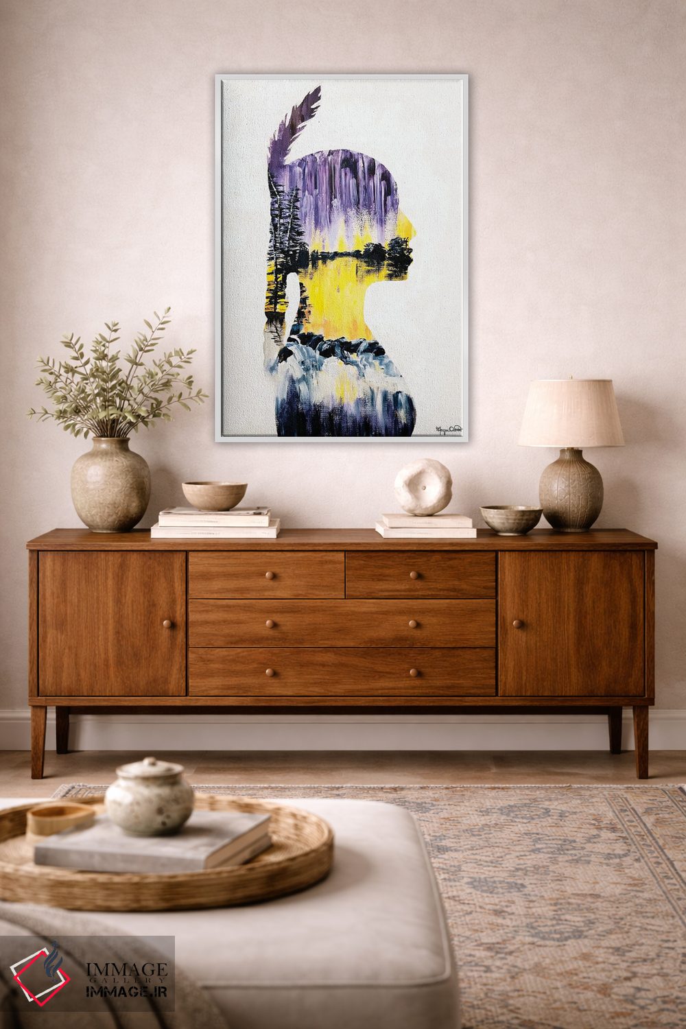 تابلو دکوراتیو انعکاس ها اثر مورگان اورتون - D1W