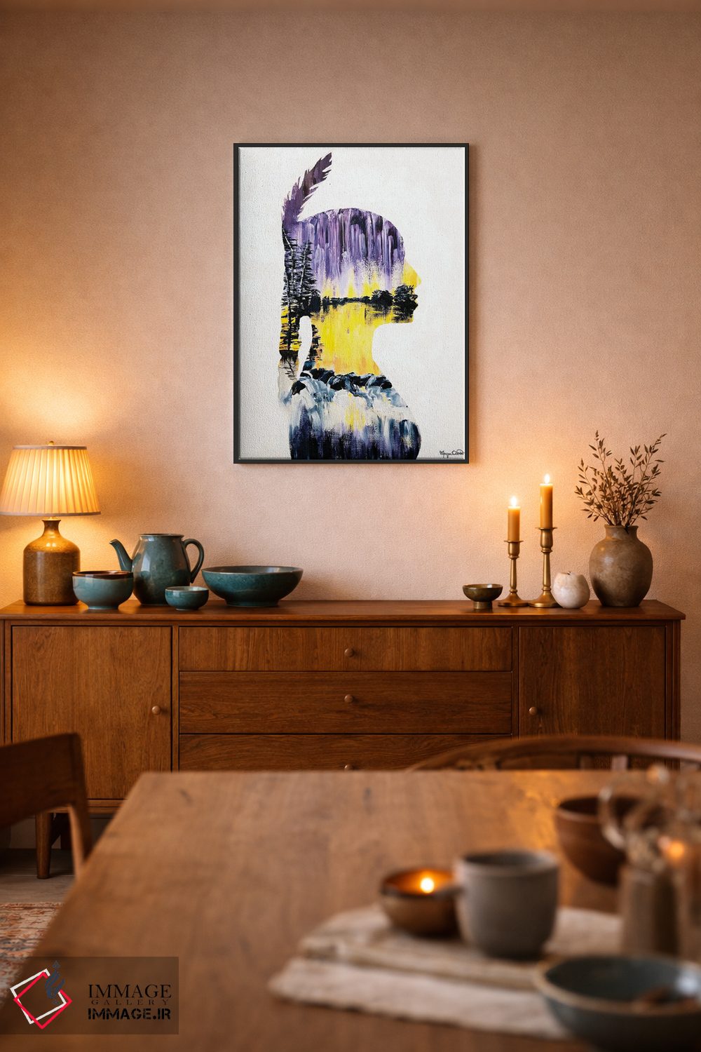 تابلو دکوراتیو انعکاس ها اثر مورگان اورتون - D6B