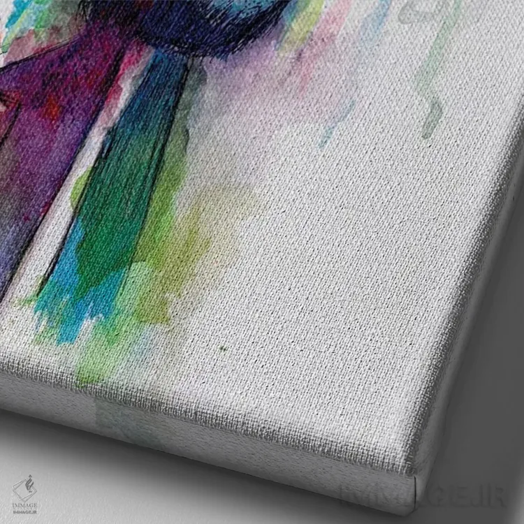 تابلو دکوراتیو مالکوم ایکس اثر مورگان اورتون - نمای نزدیک بافت بوم