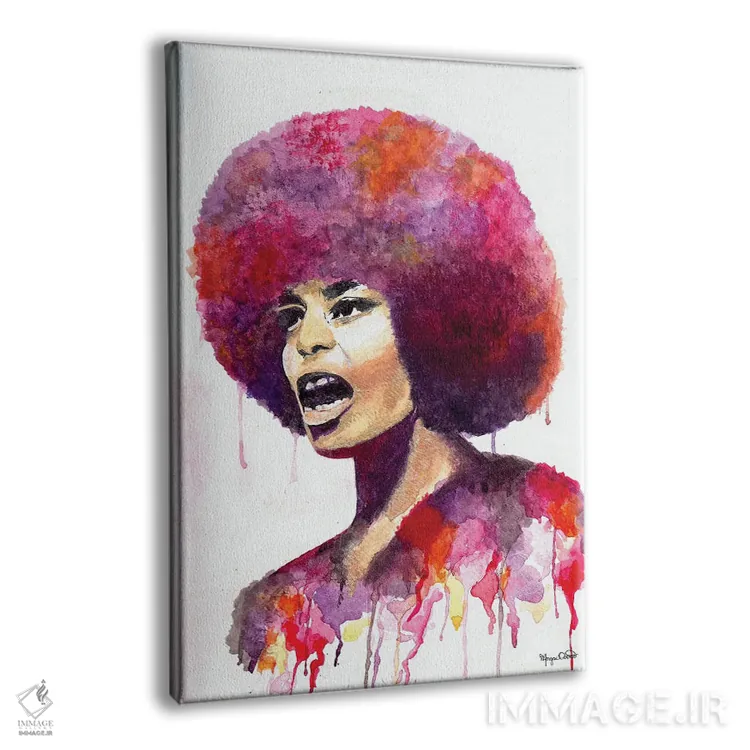 تابلو دکوراتیو آنجلا دیویس اثر مورگان اورتون - نمای پرسپکتیو محصول