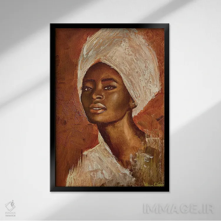 تابلو دکوراتیو سیه نا اثر مورگان اورتون - نمای قابدار مشکی