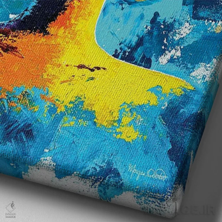 تابلو دکوراتیو دوکو اثر مورگان اورتون - نمای نزدیک بافت بوم