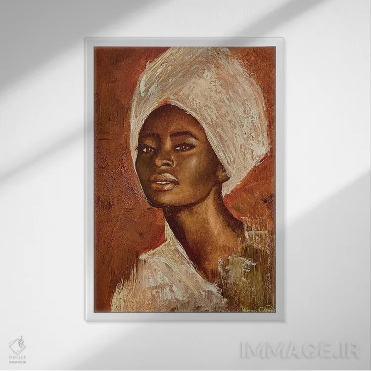 تابلو دکوراتیو سیه نا اثر مورگان اورتون - نمای قابدار سفید