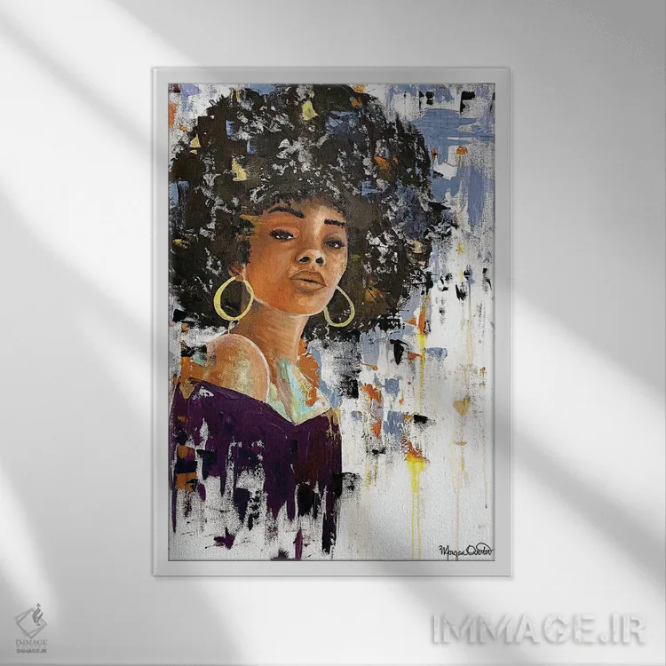 تابلو دکوراتیو شگفتی اثر مورگان اورتون - نمای قابدار سفید