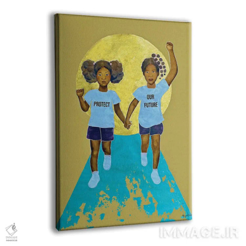 تابلو دکوراتیو آینده مان را محافظت کن اثر مورگان اورتون - نمای پرسپکتیو محصول
