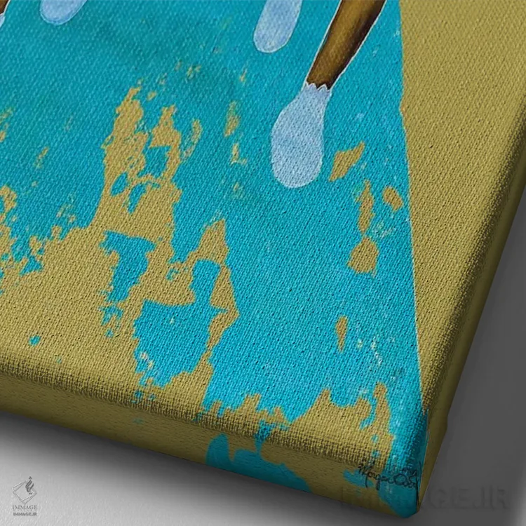 تابلو دکوراتیو آینده مان را محافظت کن اثر مورگان اورتون - نمای نزدیک بافت بوم