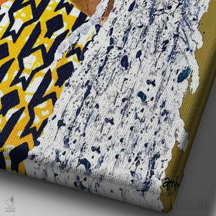 تابلو دکوراتیو در افق اثر مورگان اورتون - نمای نزدیک بافت بوم