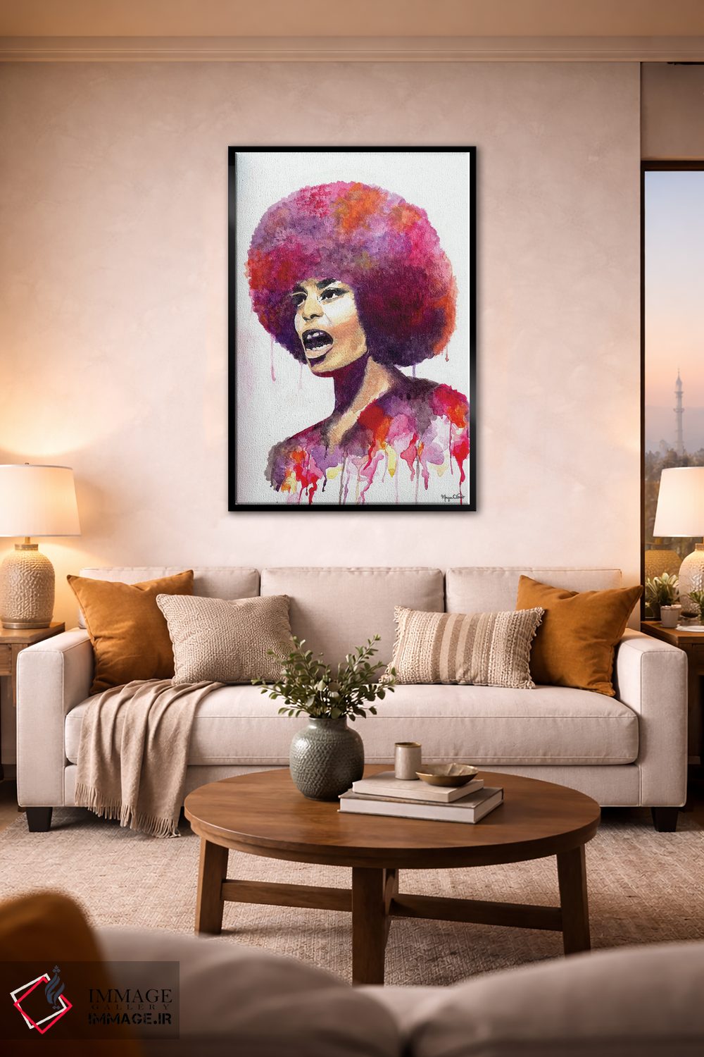 تابلو دکوراتیو آنجلا دیویس اثر مورگان اورتون - D2B