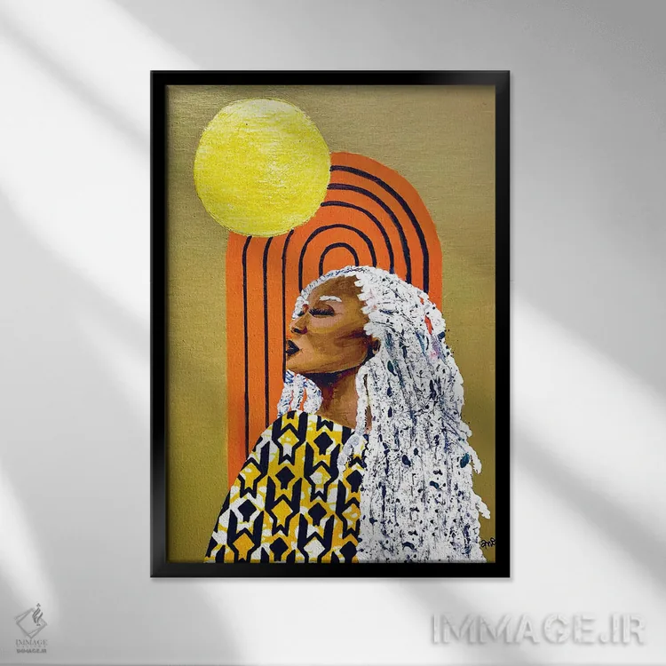 تابلو دکوراتیو در افق اثر مورگان اورتون - نمای قابدار مشکی