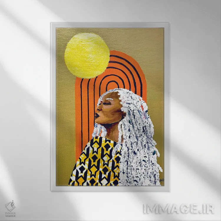 تابلو دکوراتیو در افق اثر مورگان اورتون - نمای قابدار سفید