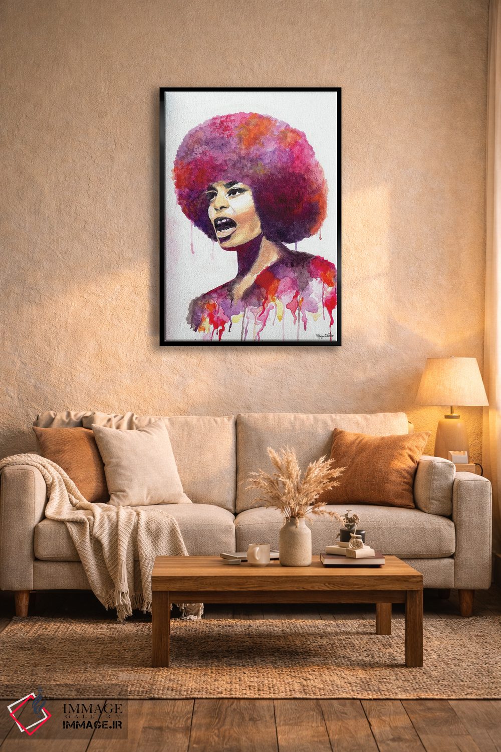 تابلو دکوراتیو آنجلا دیویس اثر مورگان اورتون - D6B