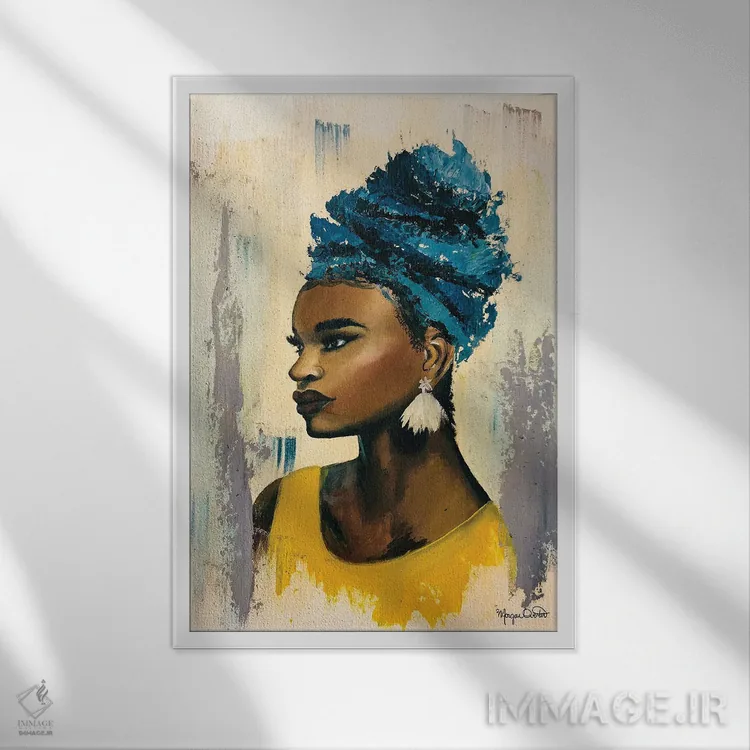 تابلو دکوراتیو الهی اثر مورگان اورتون - نمای قابدار سفید