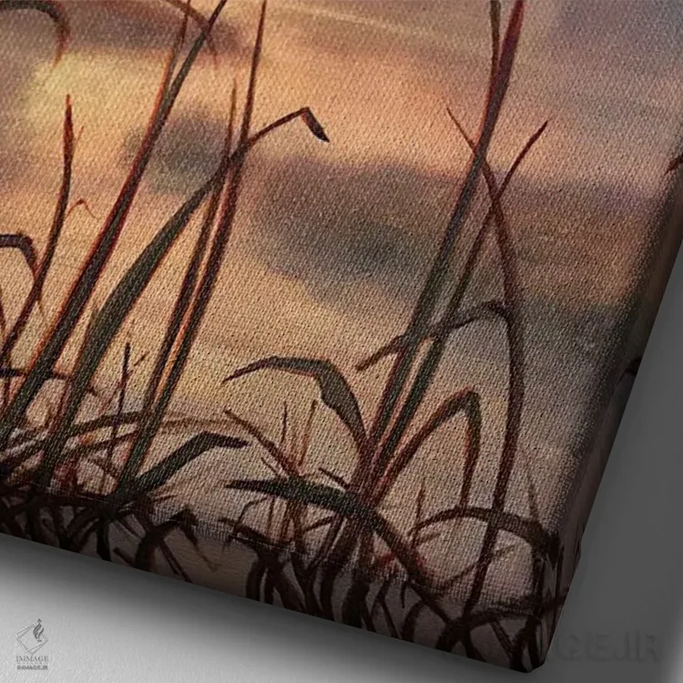 تابلو دکوراتیو میان پرده اثر مایکل اورویک - نمای نزدیک بافت بوم