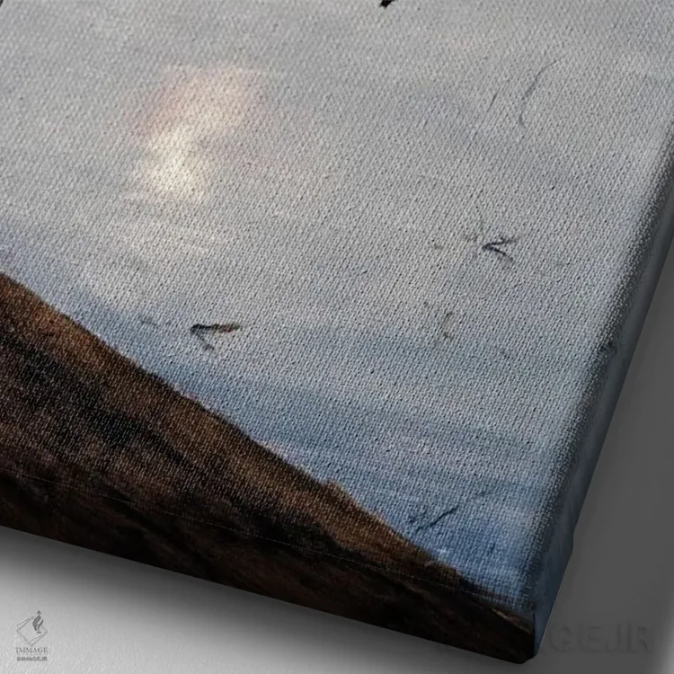 تابلو دکوراتیو تاب طنابی اثر مایکل اورویک - نمای نزدیک بافت بوم