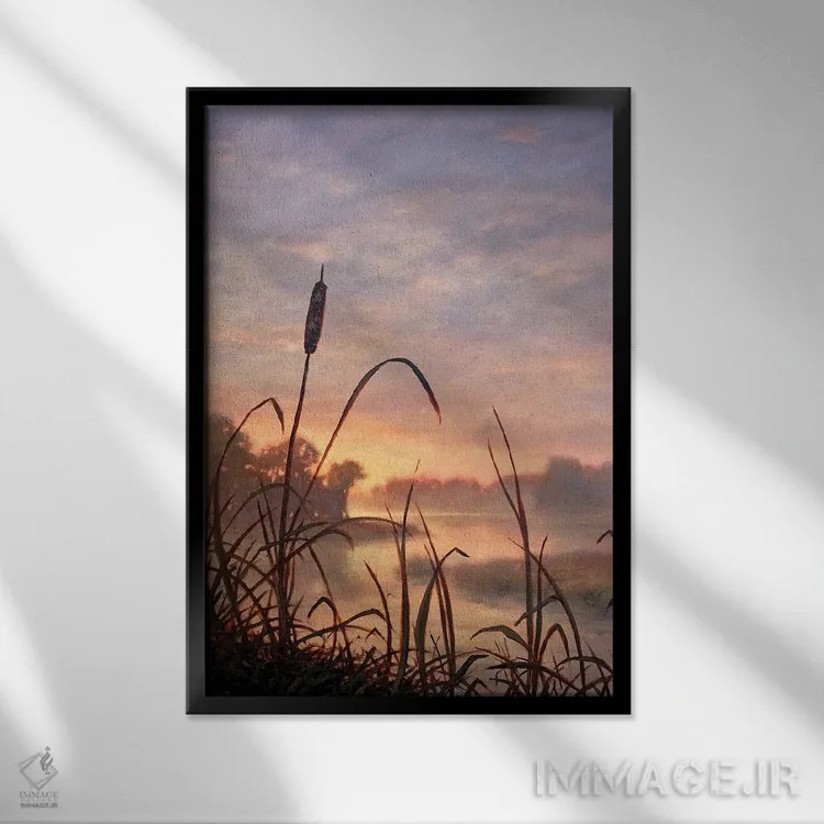 تابلو دکوراتیو میان پرده اثر مایکل اورویک - نمای قابدار مشکی