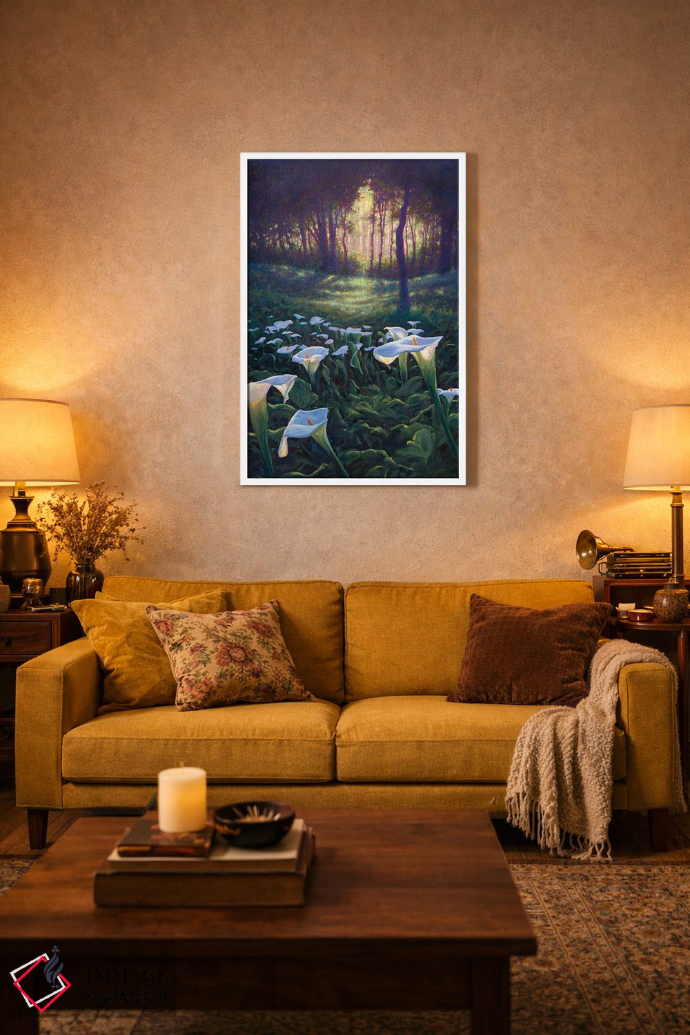 تابلو دکوراتیو مسیر زانتدشیا - گل های کالا اثر مایکل اورویک - D1W