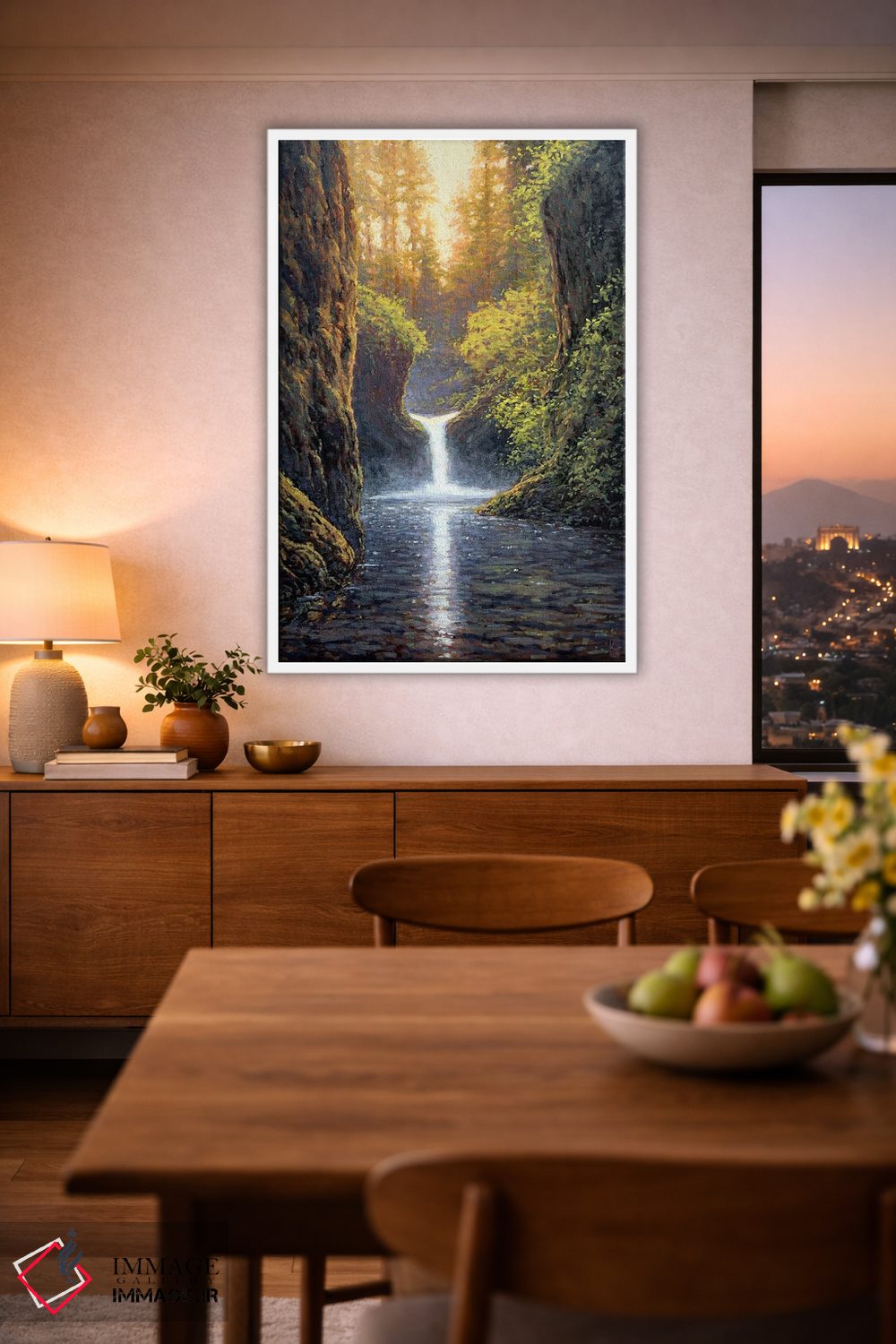 تابلو دکوراتیو آبشار پانچ باول اثر مایکل اورویک - D2W