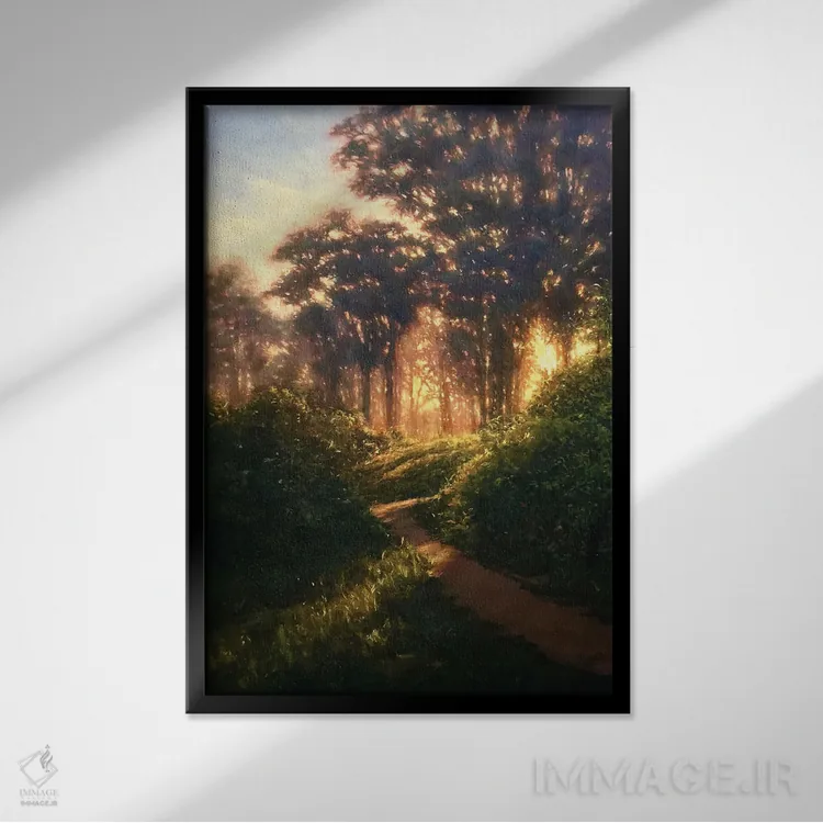 تابلو دکوراتیو گلدن گیت اثر مایکل اورویک - نمای قابدار مشکی