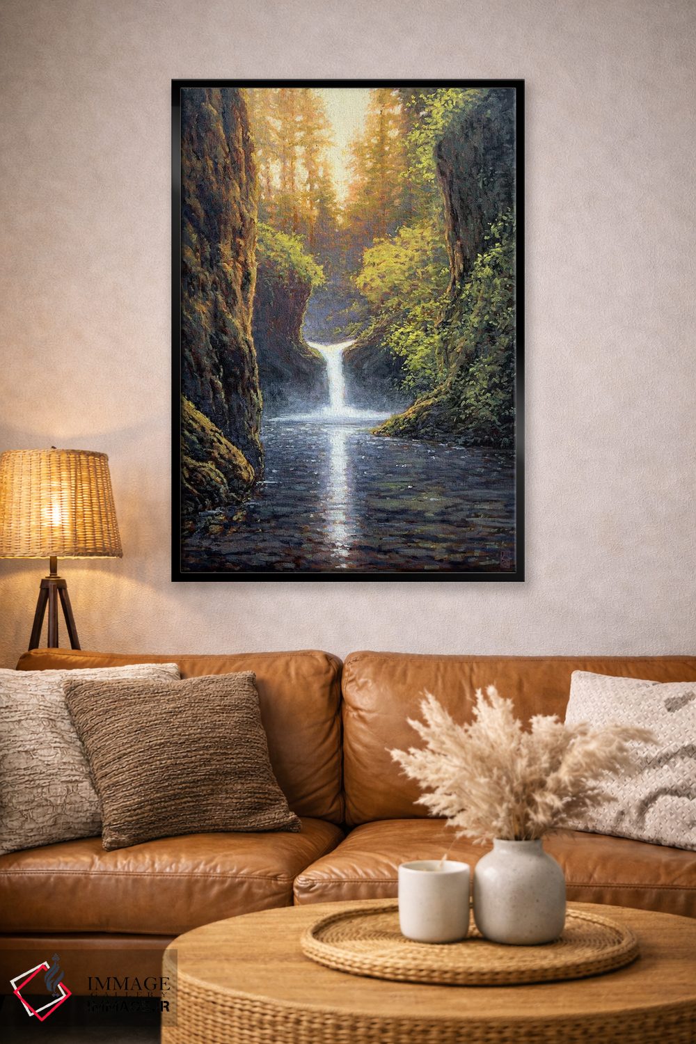 تابلو دکوراتیو آبشار پانچ باول اثر مایکل اورویک - D4B