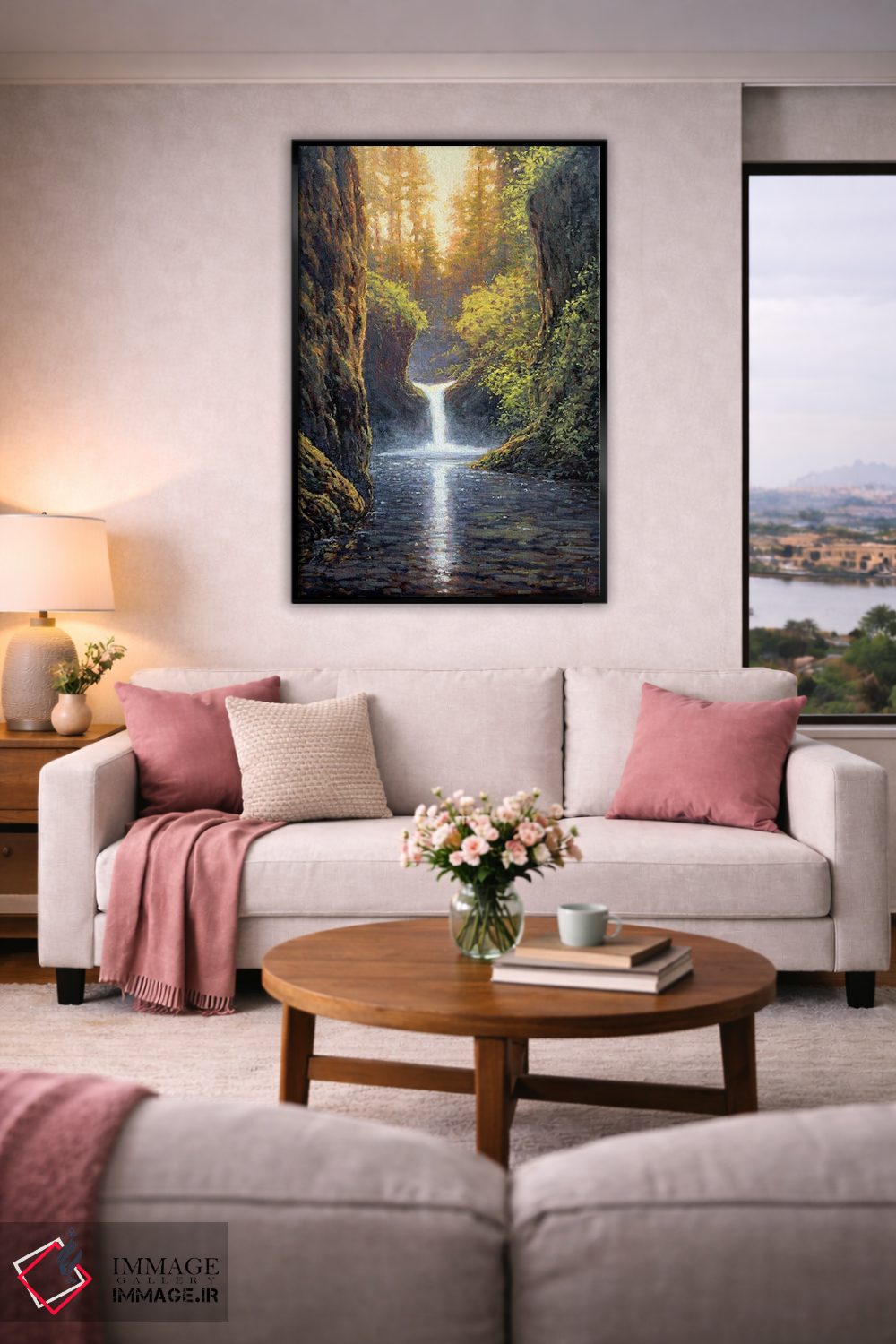تابلو دکوراتیو آبشار پانچ باول اثر مایکل اورویک - D5B