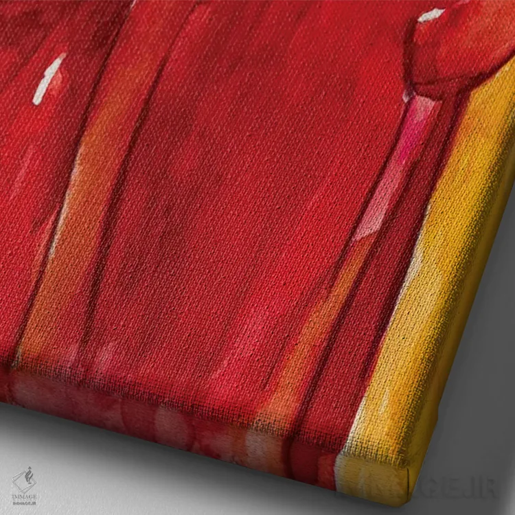 تابلو دکوراتیو اتوبوس دوطبقه اثر مولی ای. پول - نمای نزدیک بافت بوم