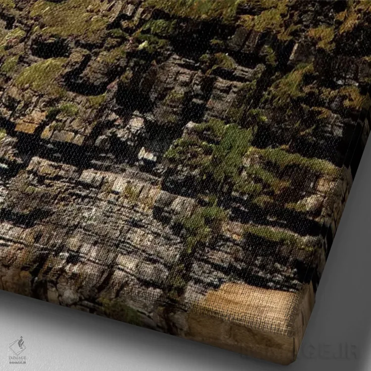 تابلو دکوراتیو صخره های تماشایی موهر و برج اوبراین اثر مریلین پارور - نمای نزدیک بافت بوم