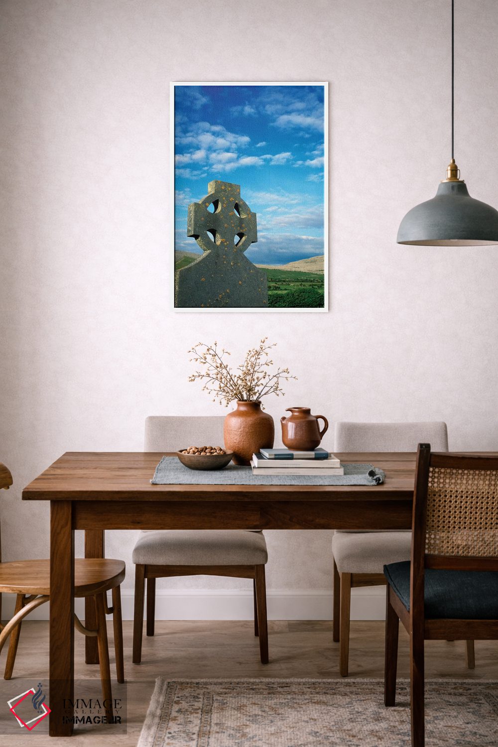 تابلو دکوراتیو Ireland, Celtic Cross In Field.,اروپا، ایرلند، صلیب سلتی د… اثر مریلین پارور - D6W