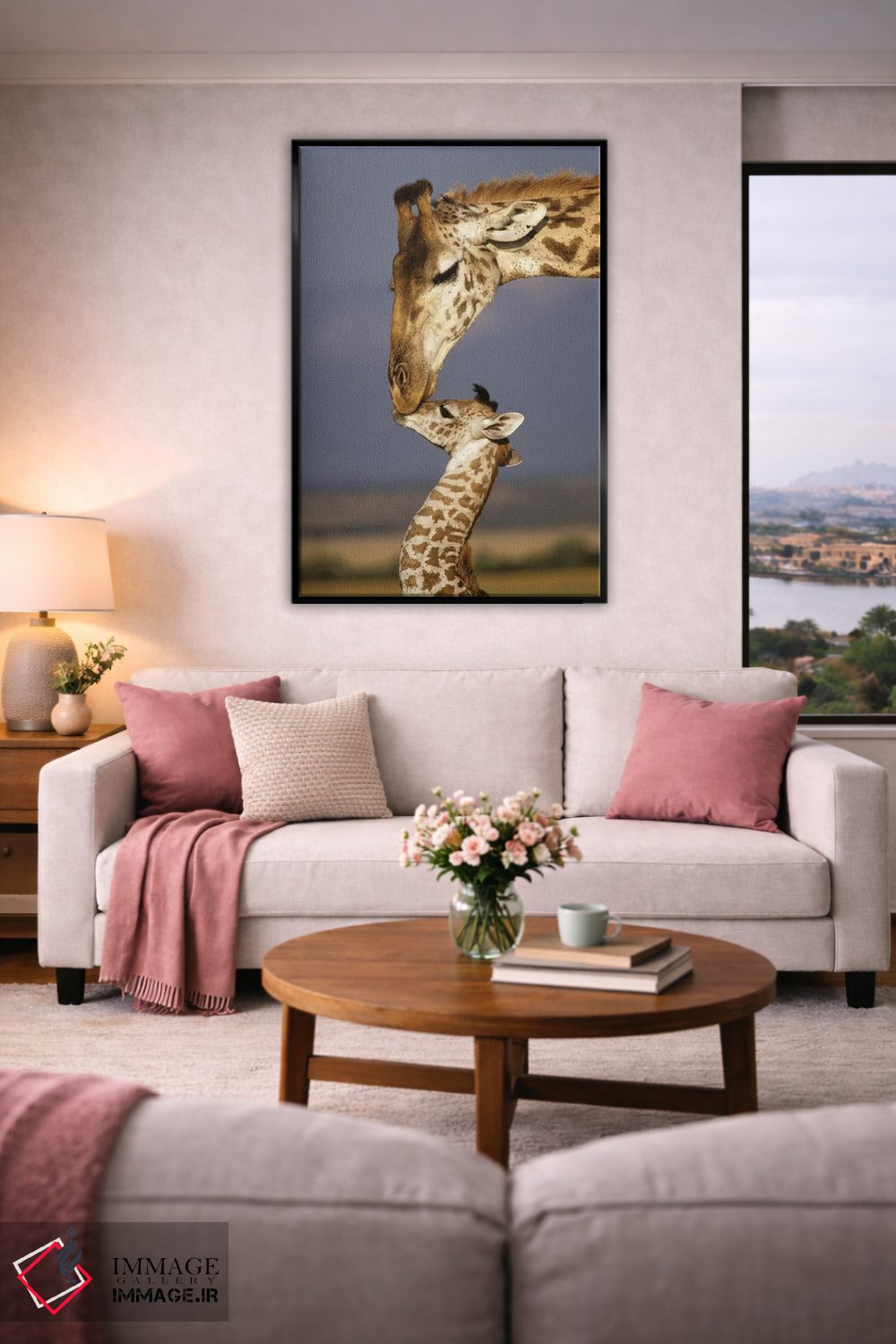 تابلو دکوراتیو Africa, Kenya, Masai Mara.,زرافه، آفریقا، کنیا، ماسایی مار… اثر مریلین پارور - D4B