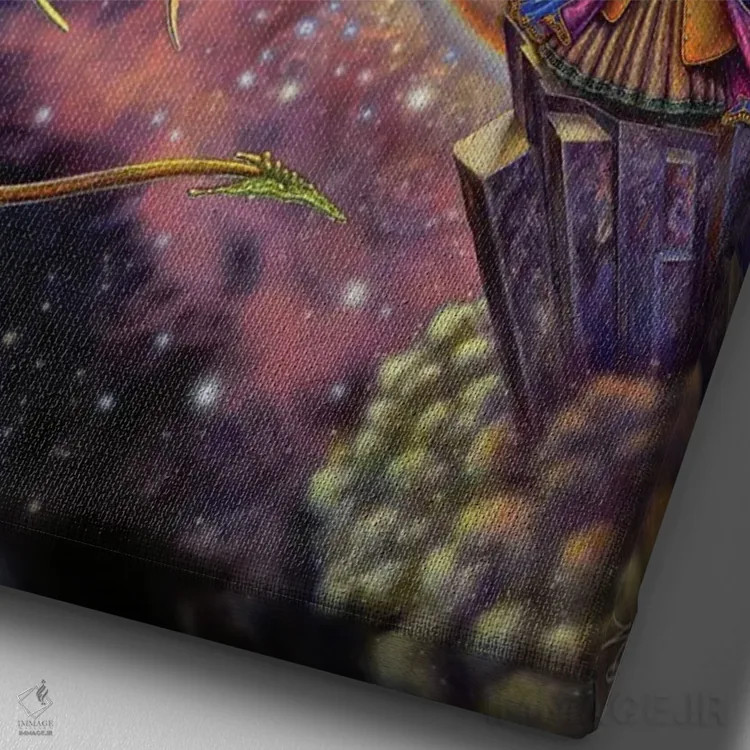 تابلو دکوراتیو جادو اثر مایلز پینکنی - نمای نزدیک بافت بوم