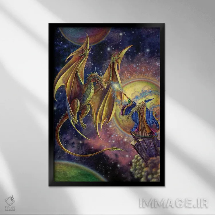 تابلو دکوراتیو جادو اثر مایلز پینکنی - نمای قابدار مشکی