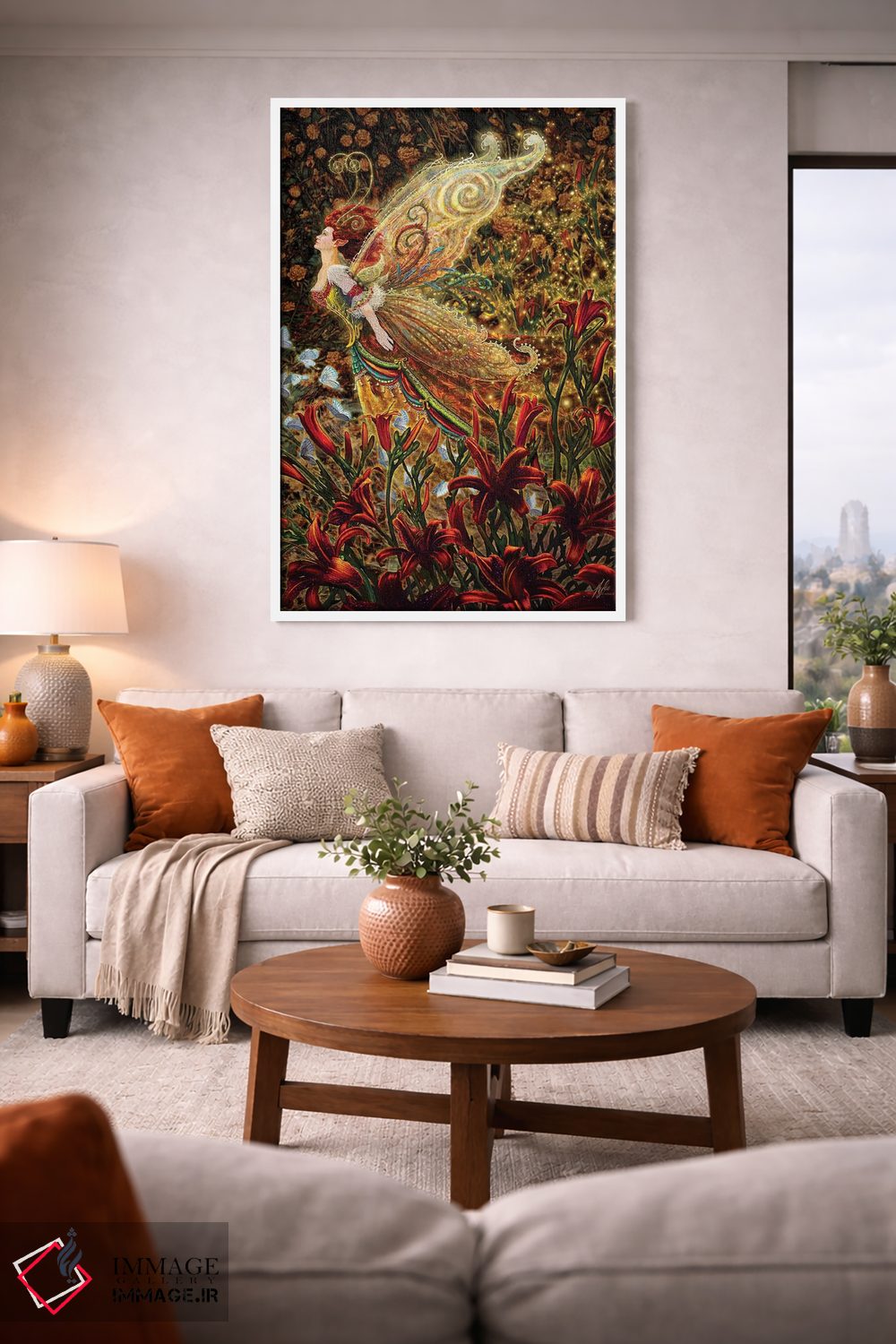 تابلو دکوراتیو سوسن اثر مایلز پینکنی - D1W