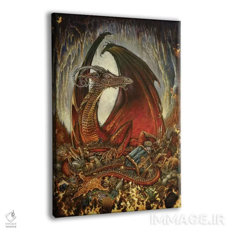تابلو دکوراتیو اژدهای گنج اثر مایلز پینکنی - نمای پرسپکتیو محصول